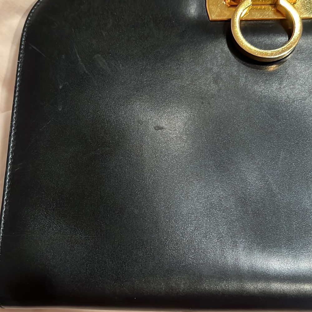 Ferragamo Diana Clutch, Gancini Clasp - Picture 12 of 15
